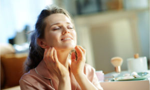 Doing self-facial massage